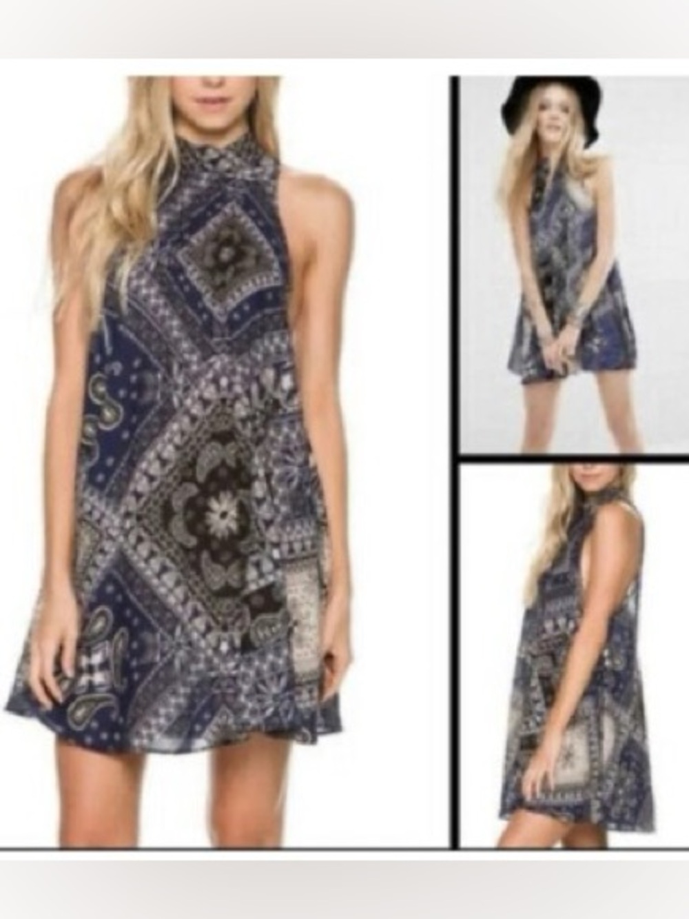 Intimately Free People Beaux Bandana Paisley Print Mini Dress - Picture 2 of 11